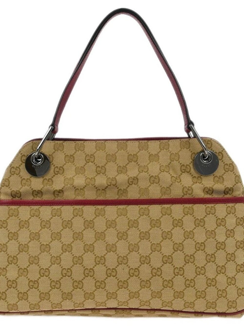 Gucci Beige Canvas GG Hobo Handbag